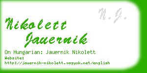 nikolett jauernik business card